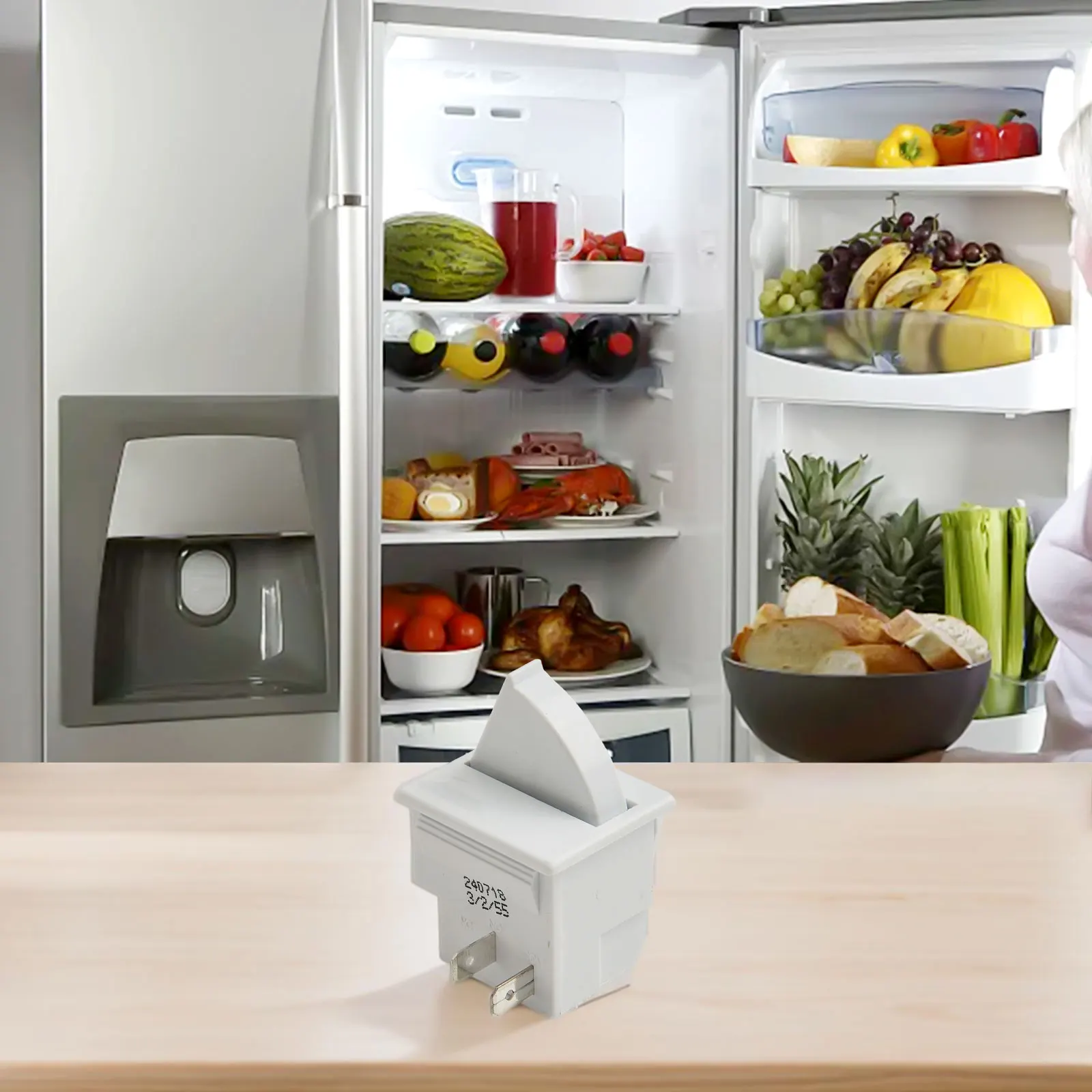 

23-контактный выключатель света для дверцы холодильника, 5А 250В, совместимый с аксессуарами для холодильников, из прочного пластика