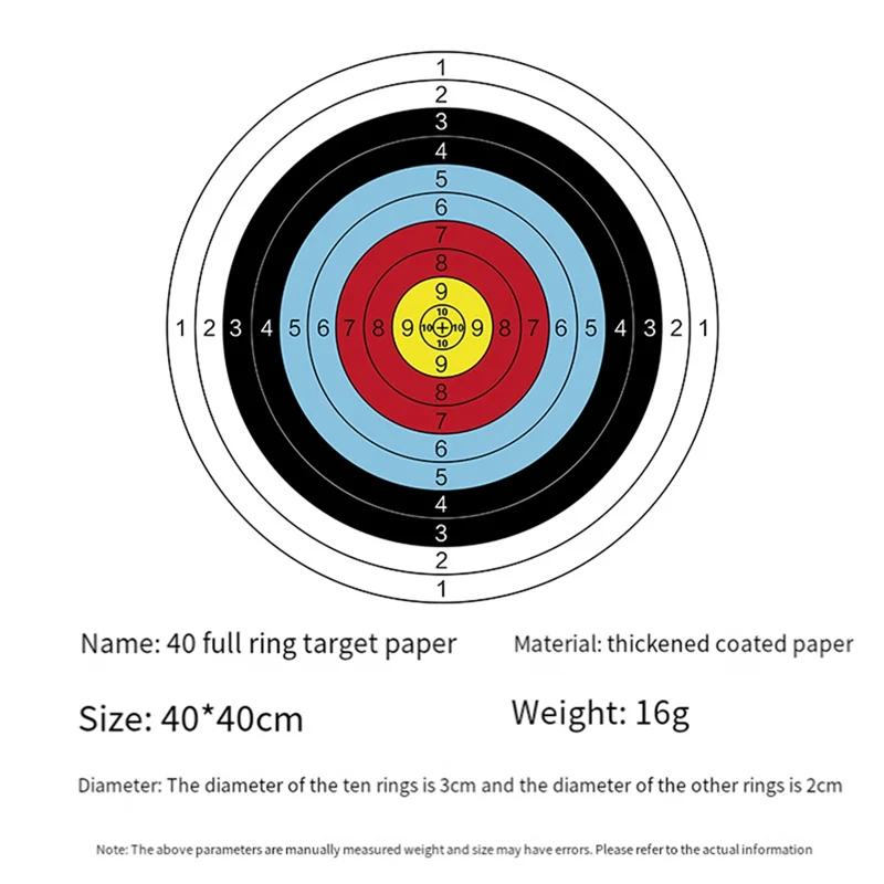 

ELOS-Full Ring Target Paper Archery Hall Competition Recurve Bow Compound Pulley Bow Archery Coated Paper