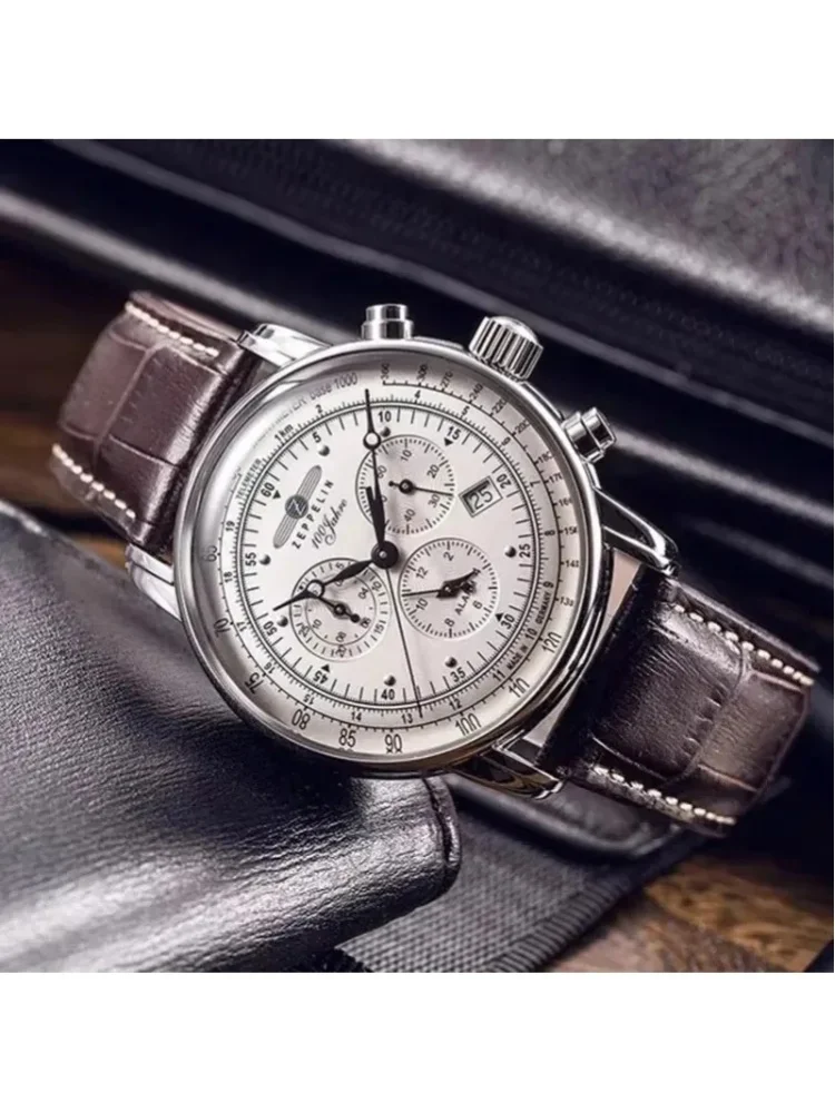Automatische Herrenuhr mit Lederarmband, modisch, luxuriös, Business-Casual, Geschenk, wasserdichte Herrenuhr 2027