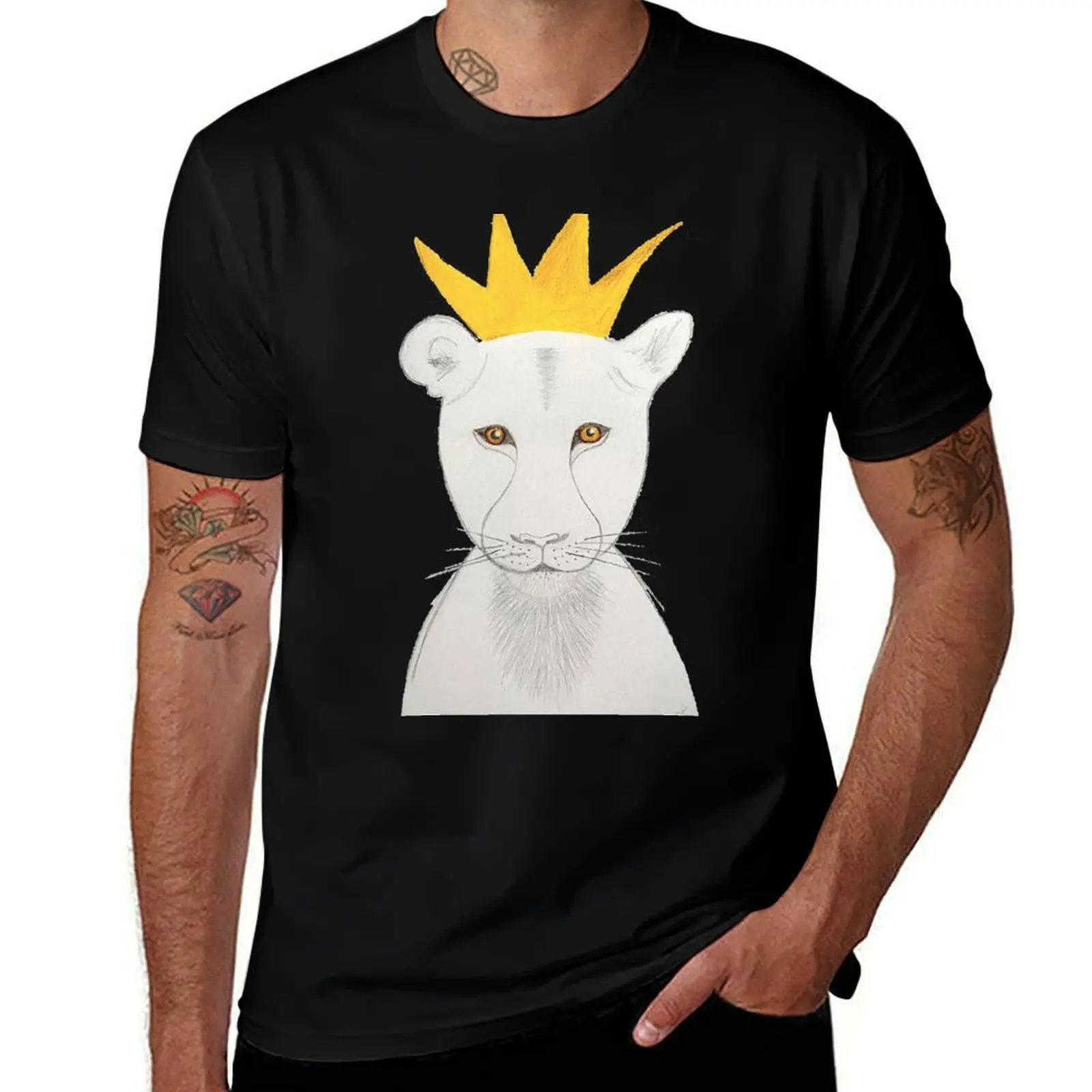 

Feminine shirts Lioness cotton T-Shirt - T-Shirt heavy man cotton shirt The t man t 100% Divine