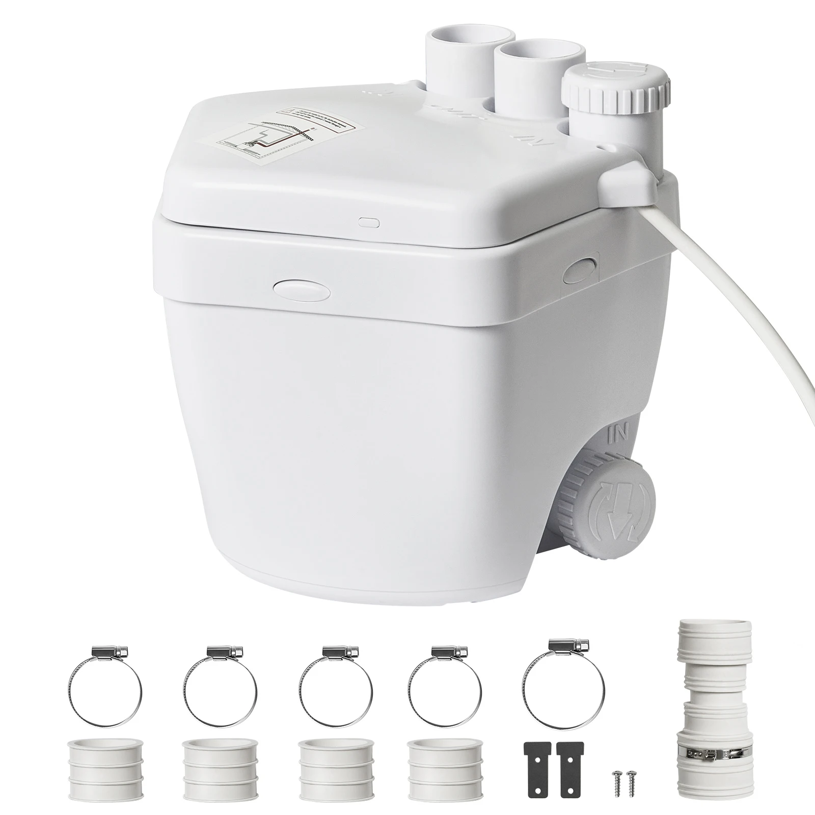 VEVOR Utility Sink Pump 1/3 HP 120V 1750 GPH Flow 18 ft Head Under-Sink Sump Pump System Heavy-Duty Utility/Laundry Sink Pump
