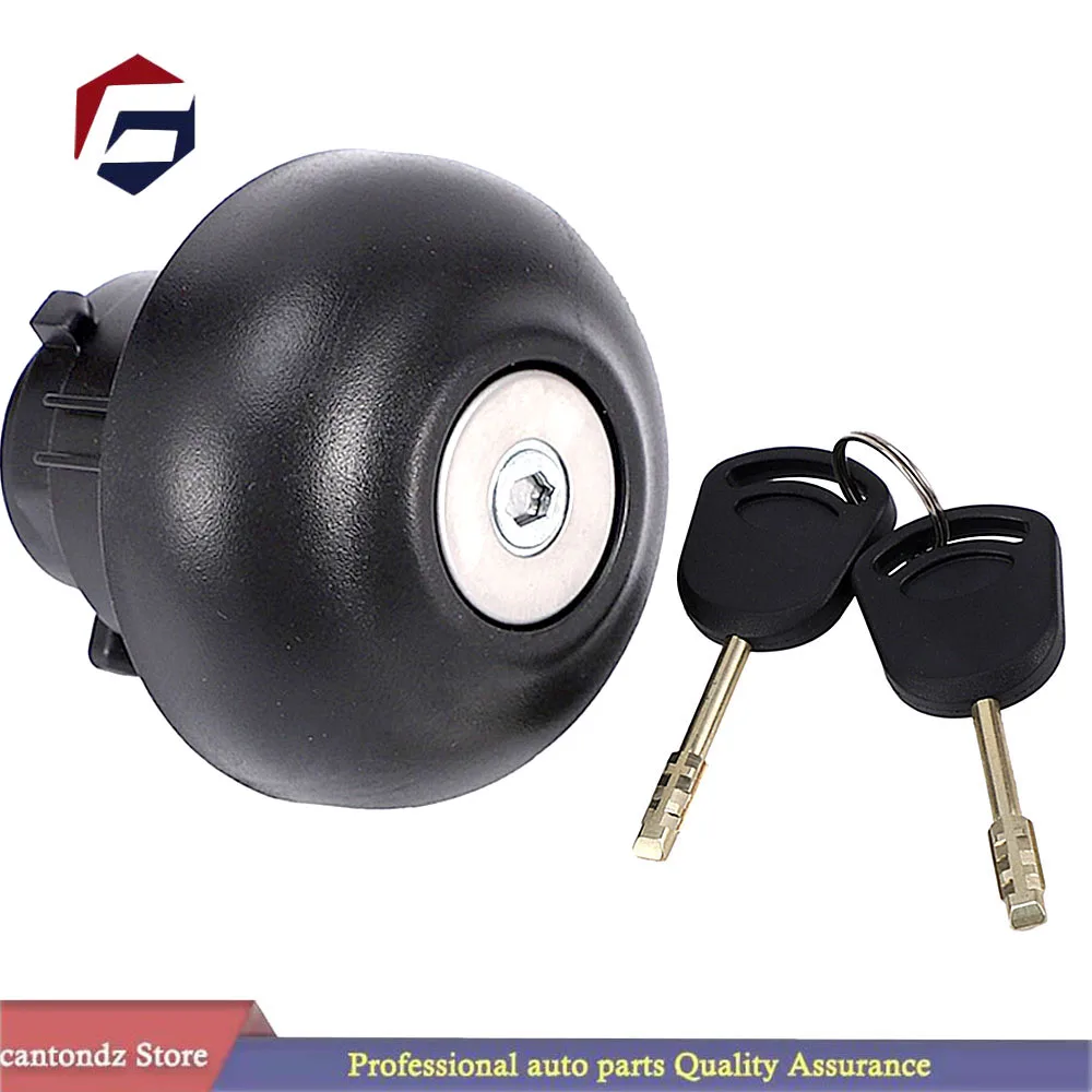 1715043 9C119K163AA For Ford Transit Mk7 Anti Theft Diesel Fuel Tank Filler Cap Cover Lock With 2 Keys Kit 2006 2007 2008 - 2018