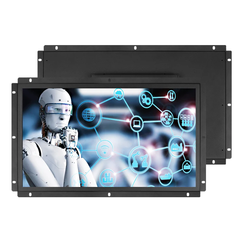 Zhixianda 27 Inch 3840*2160/4K Metal Case Capacitive Touch Screen Industrial LCD Display with AV BNC VGA HDMI USB Port