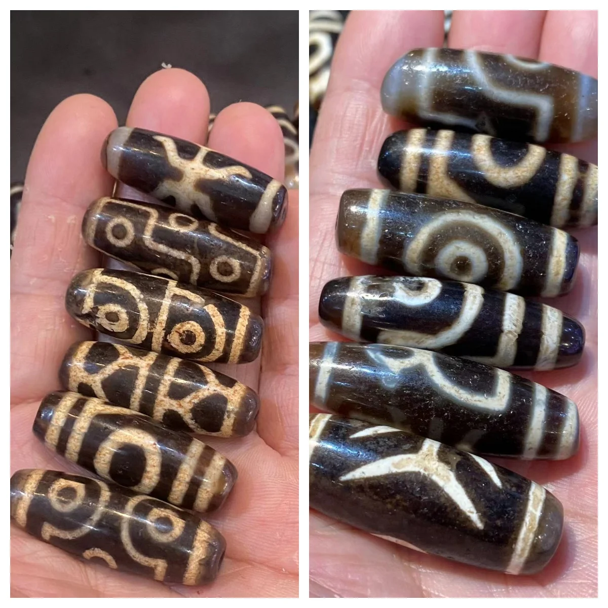 100pcs/lot Limited time discounts Premium variety Ethnic style Weathering of old material Tibetan agate dzi beads wholesale