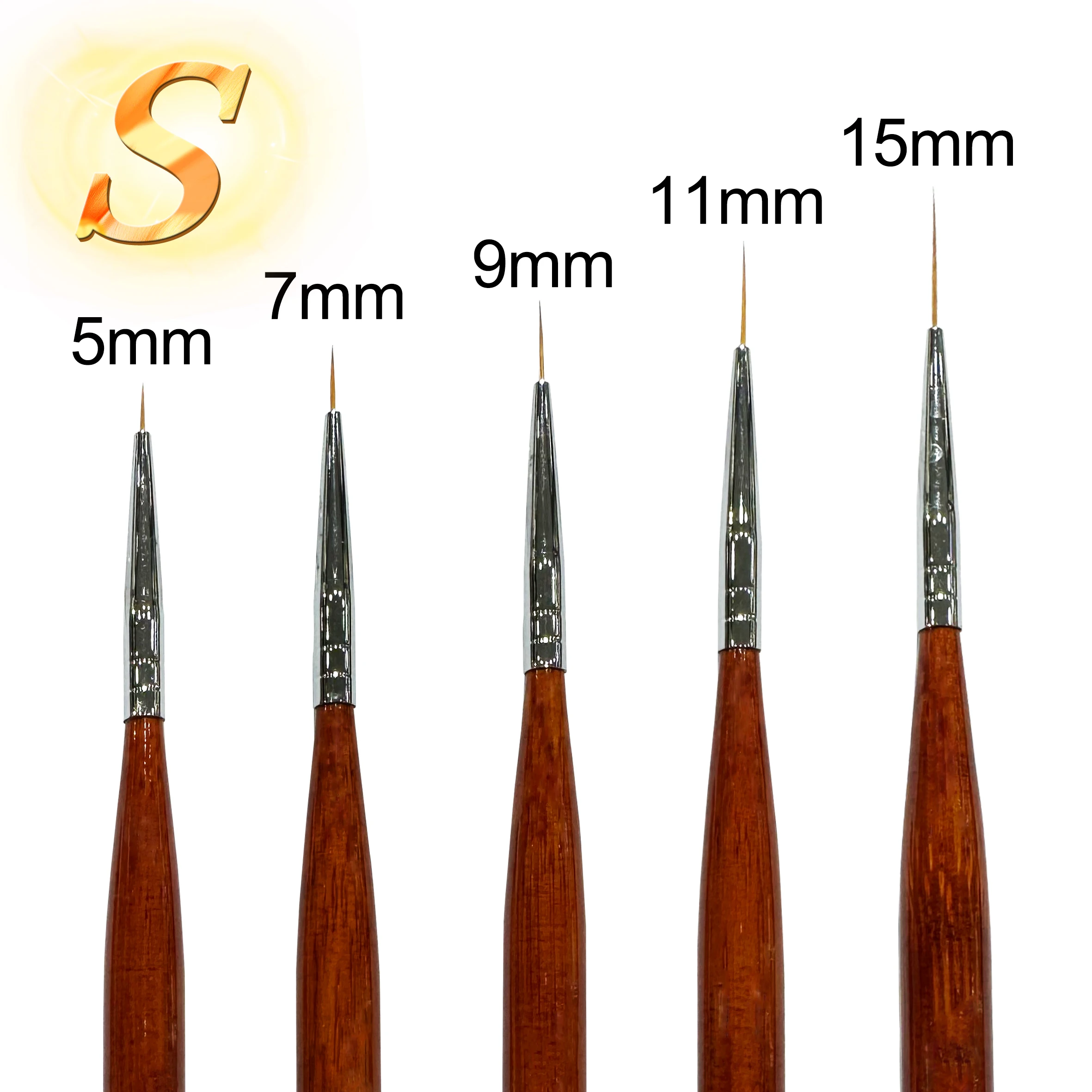 RolinStar Professioneller Nylon-Liner-Pinsel für Nageldesign, längliche Linien, Streifen, Zeichnen, Malen, Maniküre-Werkzeug