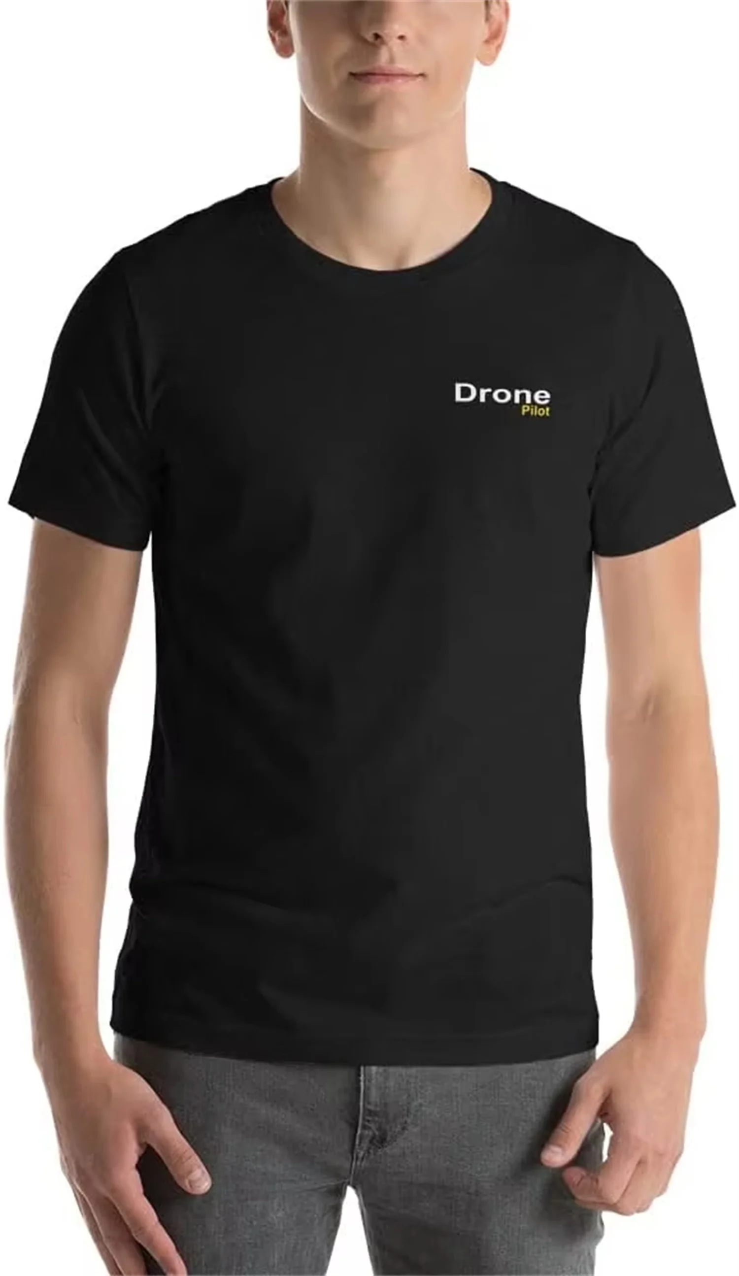 Drone Pilot t-Shirt Front and Back Printed Black Heather