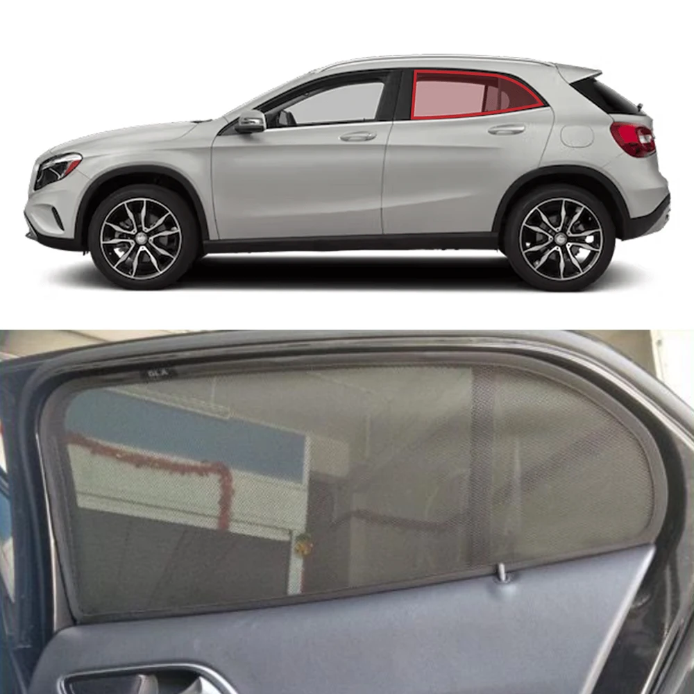 

For Mercedes Benz GLA X156 2014-2019 Car Sunshade Shield Front Windshield Blind Curtain Rear Side Baby Window Sun Shades Visor