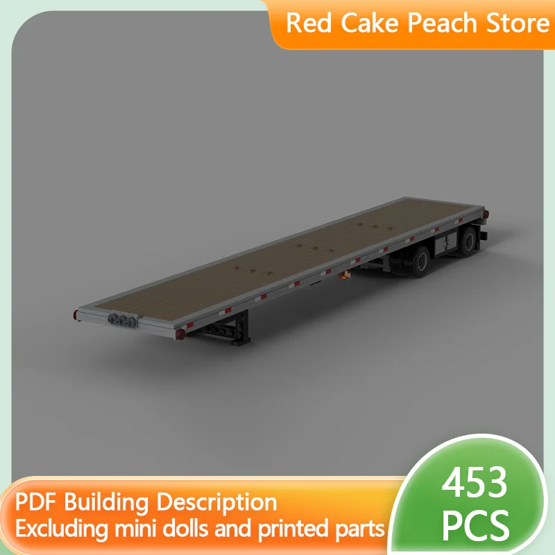 

Модель городской автомобиль MOC, строительные кирпичи, бордовый прицеп, модульная технология, детские праздничные подарки, сборные игрушки, костюм