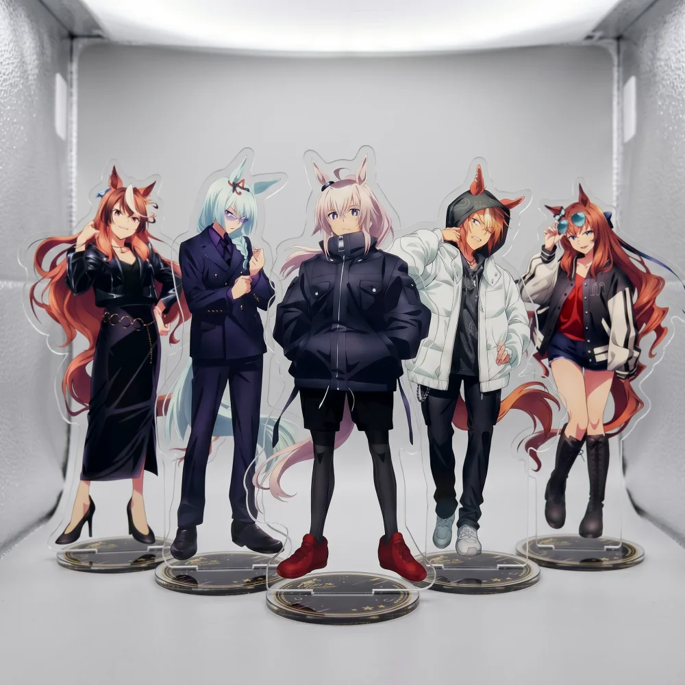 Horse Racing Anime Uma Musume Pretty Derby Acrylic Stand Keyring Tokai Teio Oguri Cap Special Week Clear Figure Collectible Gift