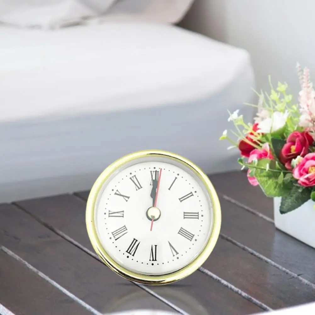 1 Set Excellent Fit-up Insert Quartz Clock Accessories Plastic Quartz Clock Fit-up Insert Round Clock for Home