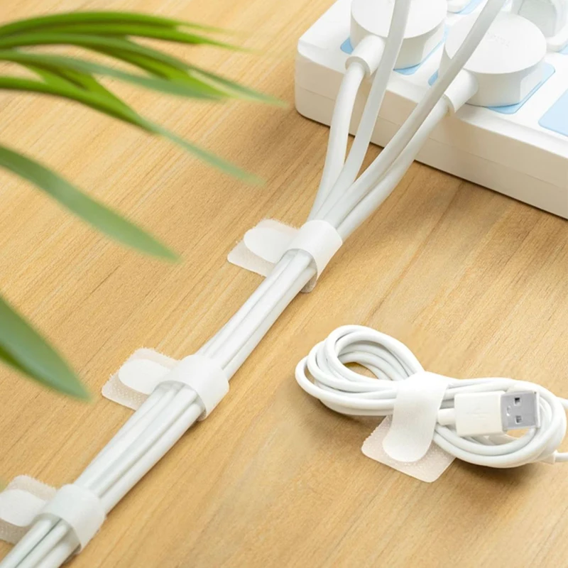 Home and Office Cable Organizer Ties, Multi-Purpose Adjustable Hook and Loop Cord Organizer for Wires, Data Cable Storage Gadget