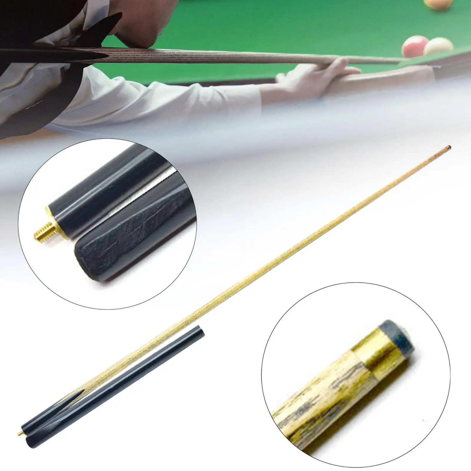 Wooden Billiard Cue Chinese Black Eight Pool Cue Pool Stick for Starters Bar