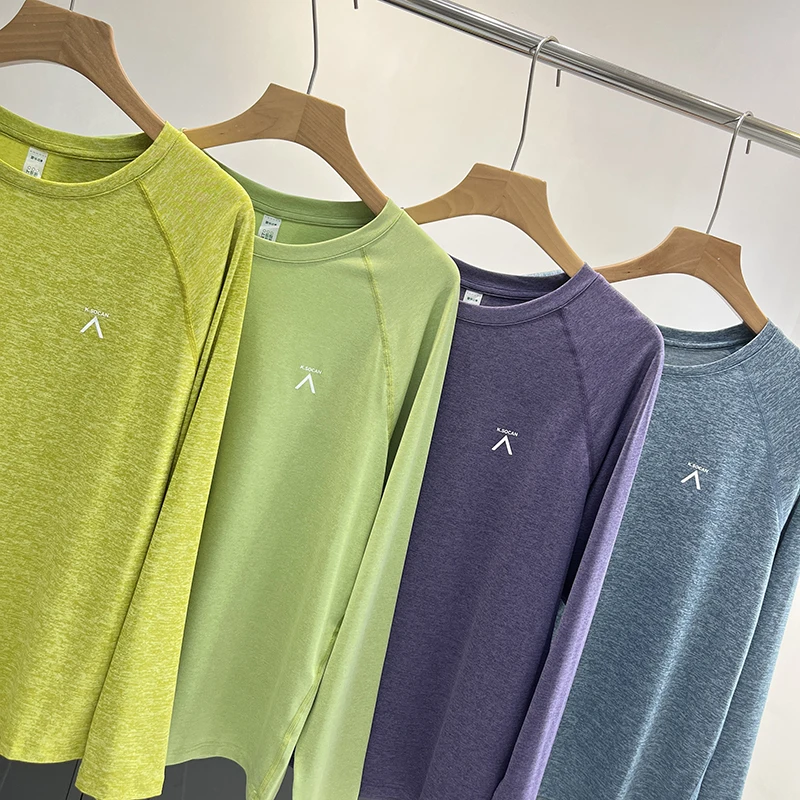 Lightweight Breathable Qui-Dry Cool Loose oulder-Length Sve Long-Sve T-irt for Men And Women Couples Design Moist...