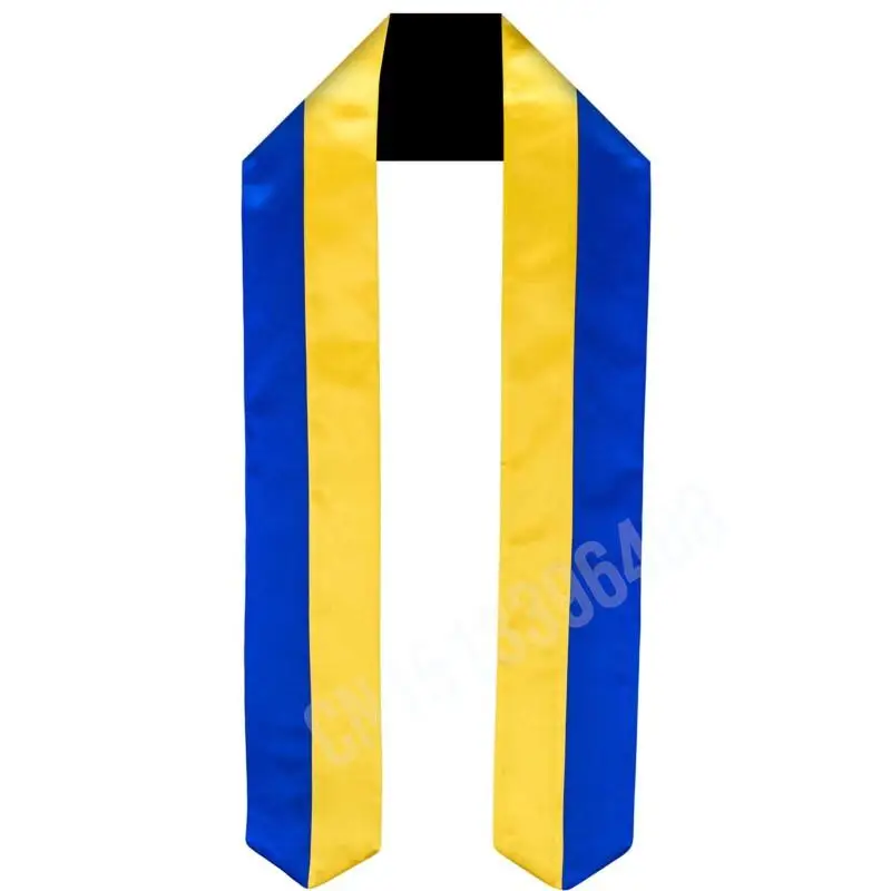 Ukraine Flag Scarf Top Print Graduation Sash Stole International Study Abroad Adult Unisex Party Accessory