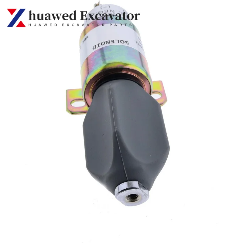 Fuel Shutoff Solenoid 1751-12E7U1B1S5A Compatible for Cummins Caterpillar CAT Excavator E70B E320 Replacement