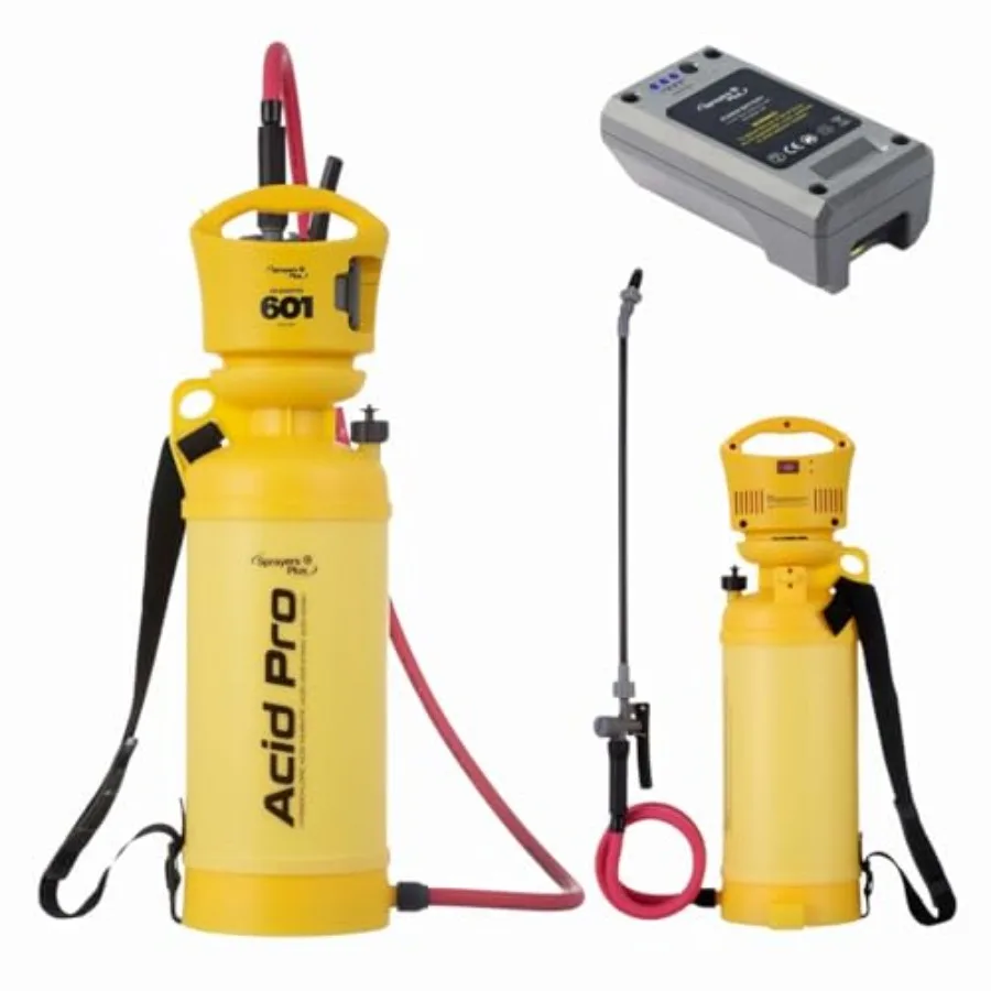 

Аккумуляторный распылитель 601 Air Booster на 2 галлона для кислотных растворов - с регулируемым постоянным давлением для оптимального распыления