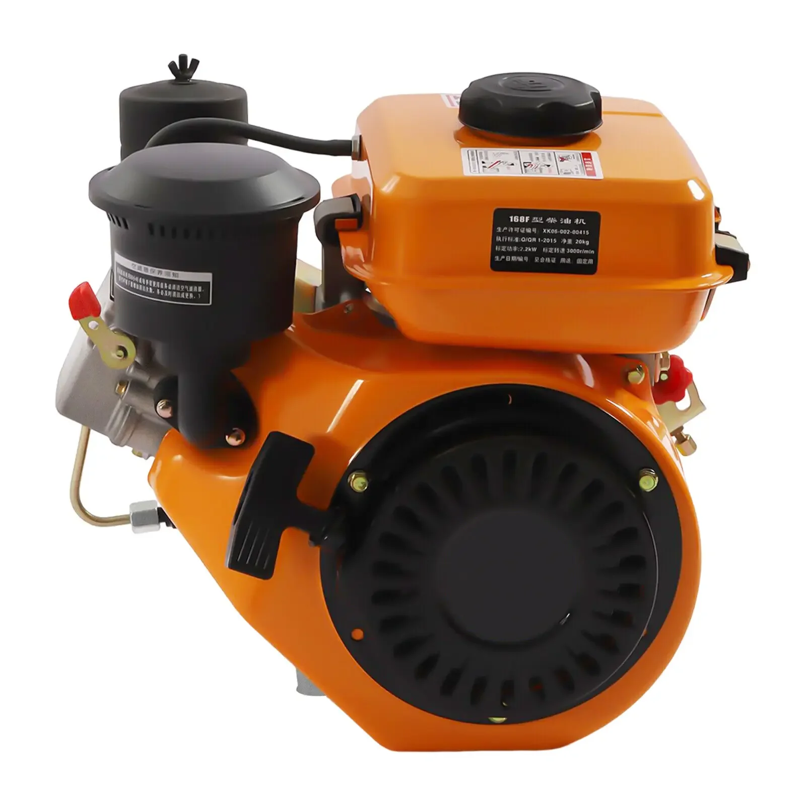 4-stroke Air-cooled Diesel Engine, Single Cylinder, Manual Start,