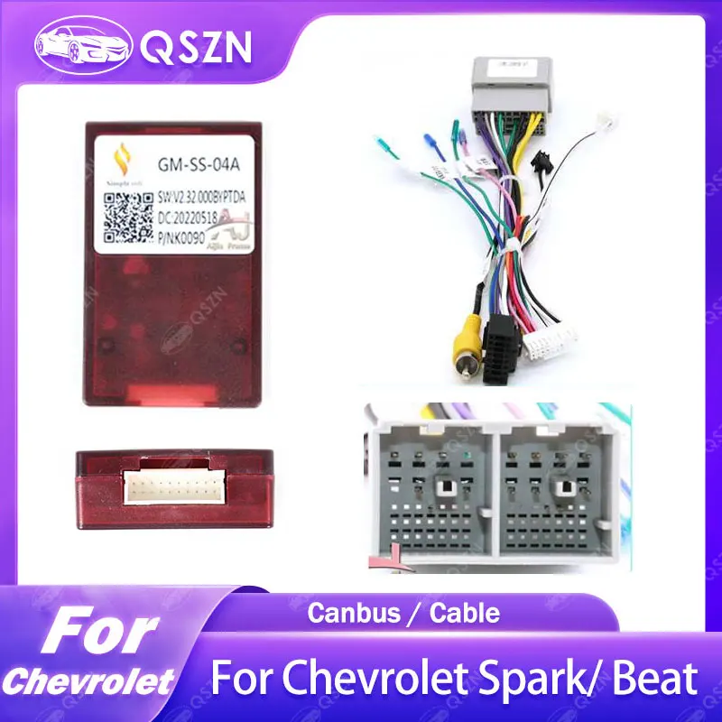 Canbus Box For Daewoo Matiz/ Chevrolet Spark/ Beat 2015 GM-SS-04/GM-SS-04A Car Radio Android With Wiring Harness Power Cable