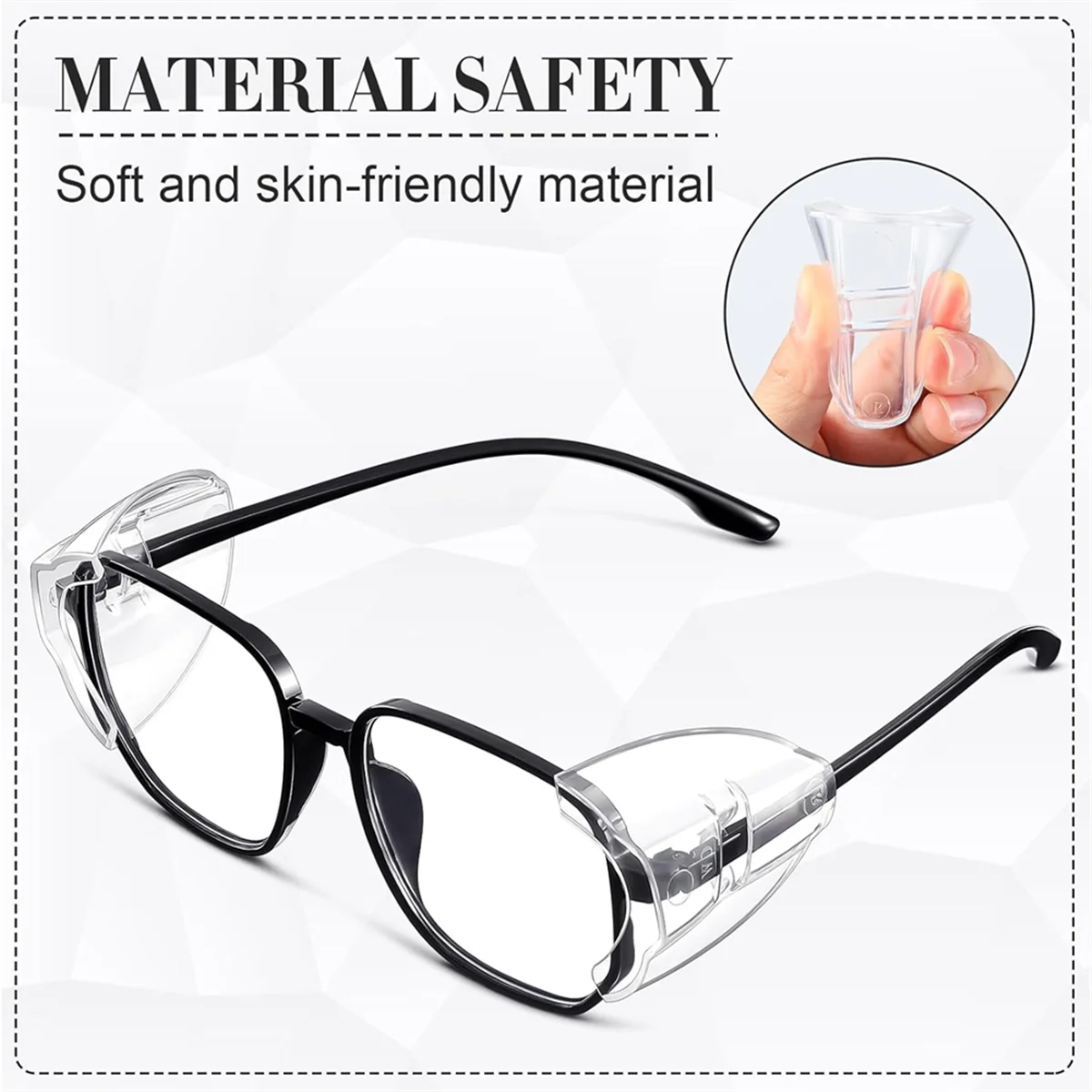 

Защитные очки ABDHH, боковые щитки для очков по рецепту, слипоны, боковые щитки, прозрачные боковые щитки