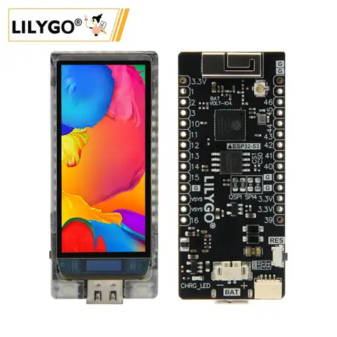 LILYGO® T-Display-S3 AMOLED ESP32-S3 1.91-inch RM67162 AMOLED Display Development Board OLED WIFI Bluetooth 5.0 Wireless Module