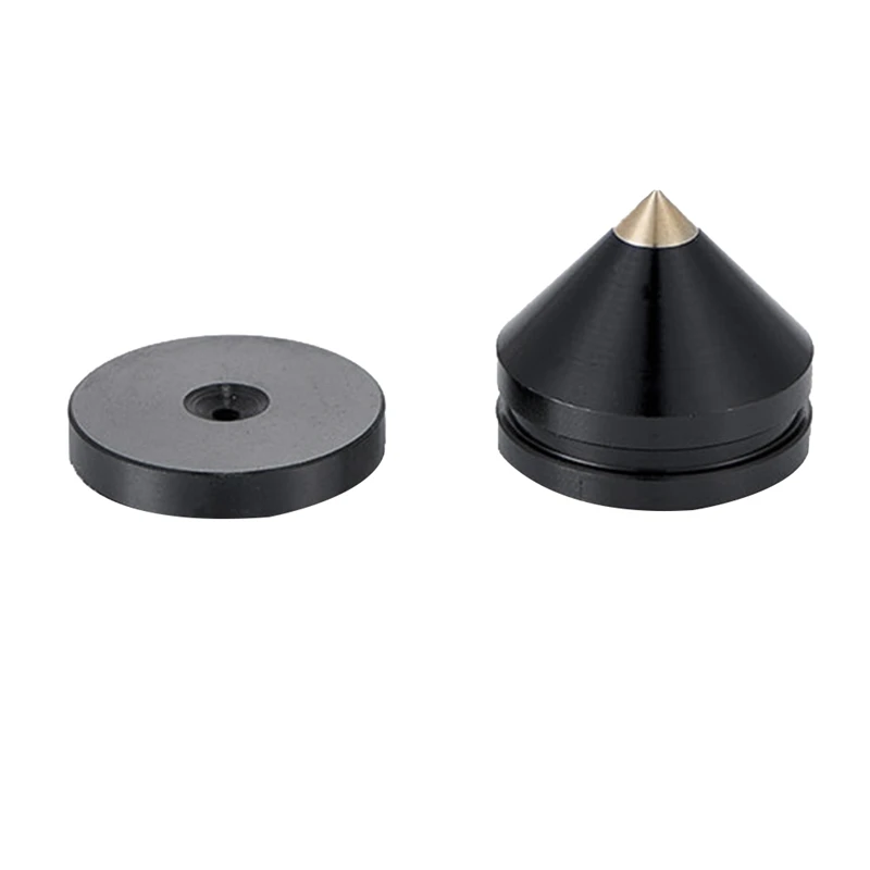 24 Set Speaker Stand Feet Foot Pad Aluminium Alloy Metal Spikes Cone Floor Foot Nail Black