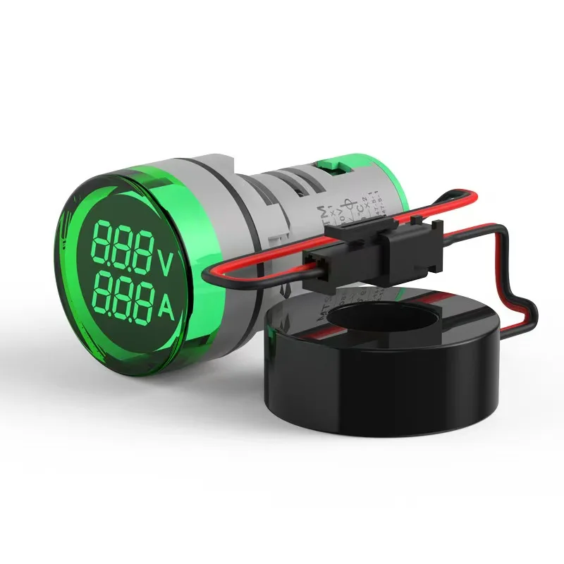 التيار المتناوب 60-500 فولت 0-100A مربع LED الفولتميتر الرقمي مقياس التيار الكهربائي 110 فولت 220 فولت الجهد الحالي متر الفولتميتر سيارة فولت أمبير تستر الكاشف #3