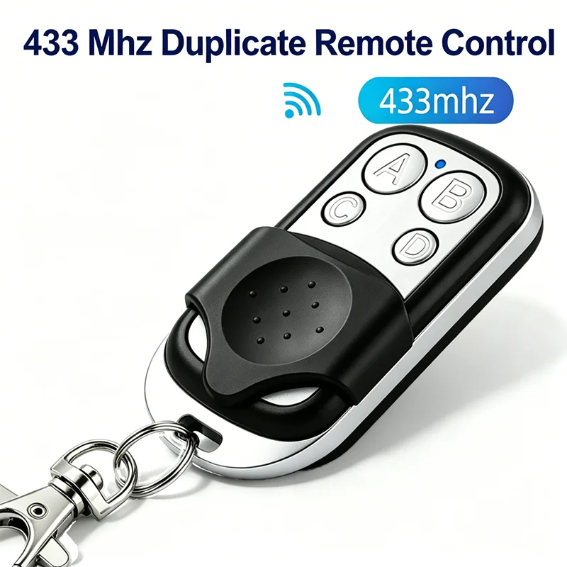 433MHz 4-Button Universal Garage Remote Cloner, Copies Any Fixed/Learning/Rolling Code Opener