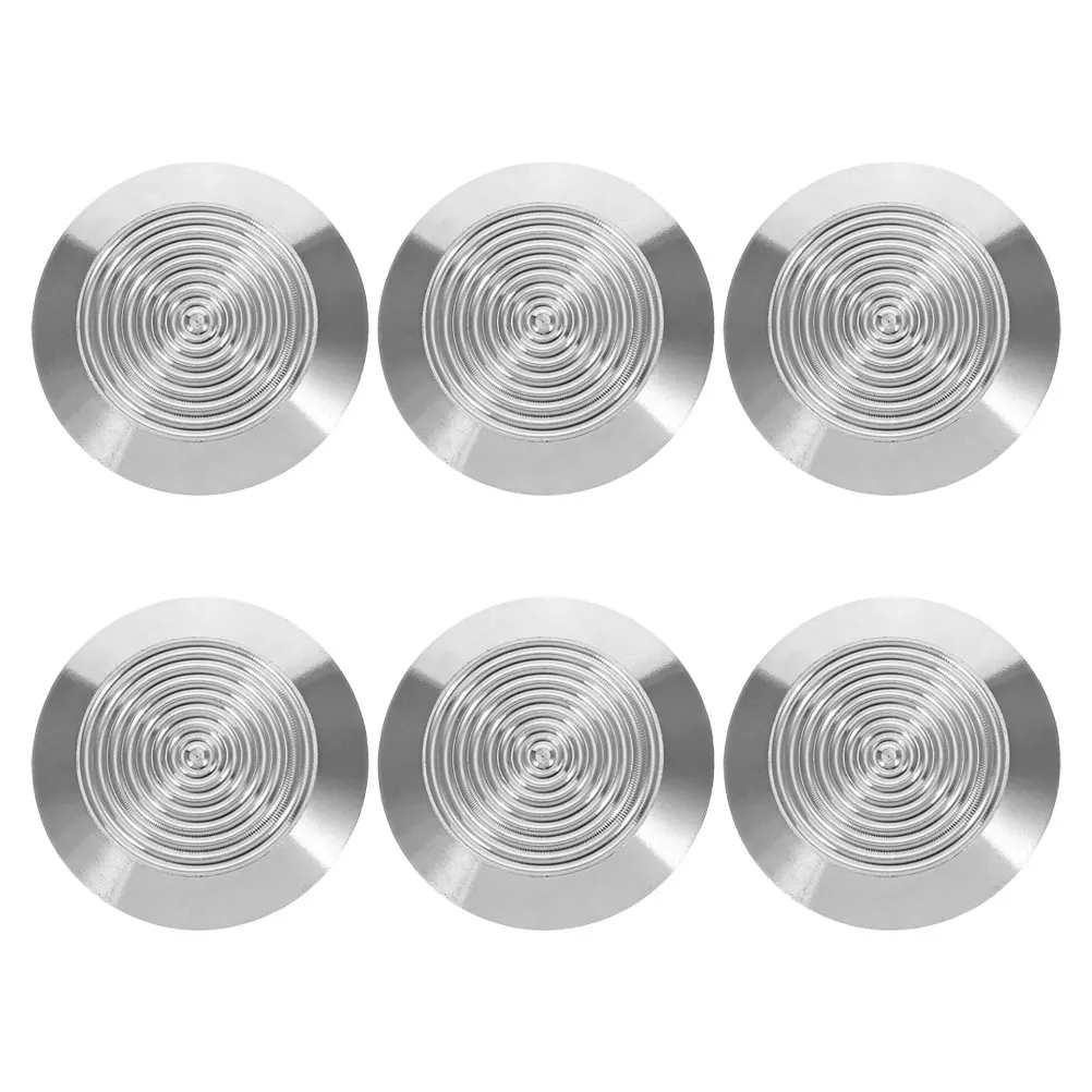 

6pcs Road Nail 304 Stainless Steel Tactile Studs Safety Walkway Indicators Round Sensory Tactile Nail Markers