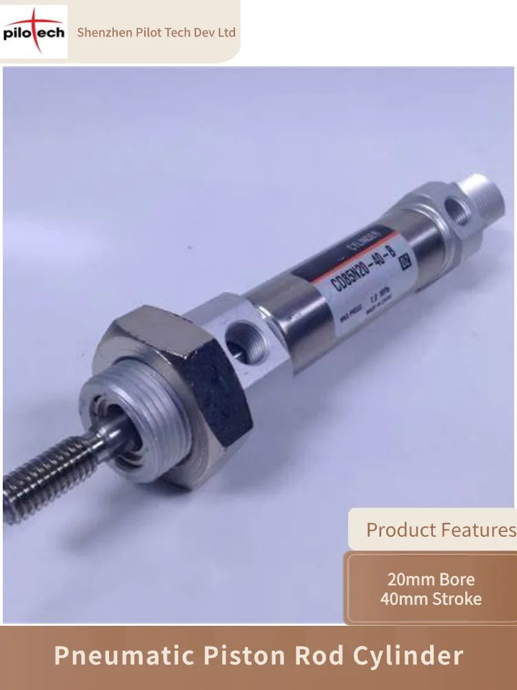 

CD85N20-40-B Pneumatic Piston Rod Cylinder - 20mm Bore, 40mm Stroke, C85 Series, Double Acting