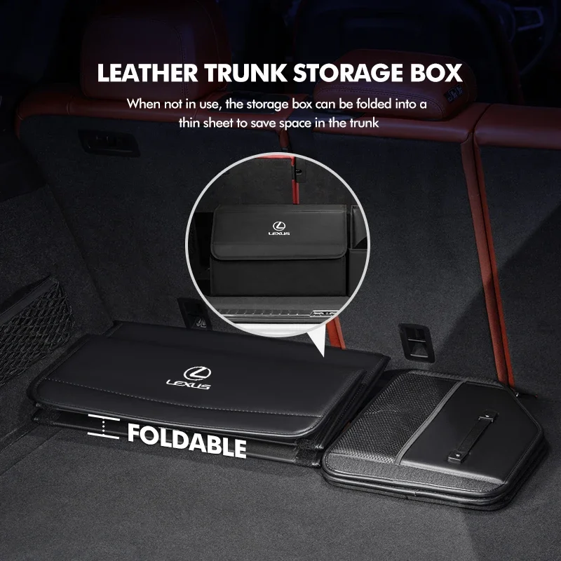 Car Leather Trunk Storage Portable Storage Auto Storag Box For Lexus CT ES GS NX IS250 CT200h IS300h ES300h ERX400h NX300h