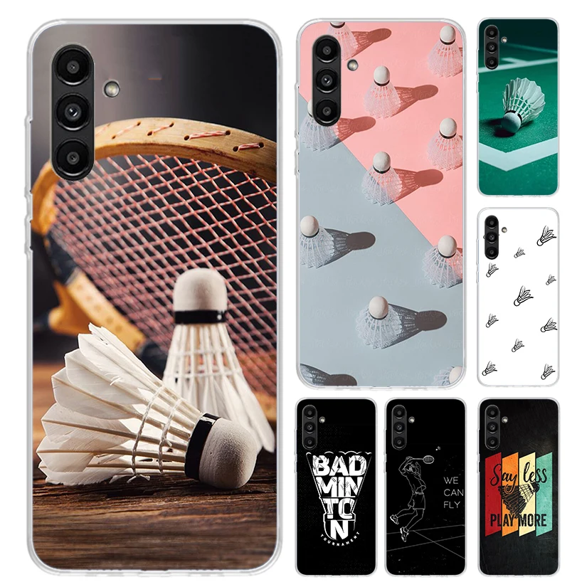 Badminton Sport Phone Case for Samsung Galaxy A15 A25 A35 A55 A14 A24 A34 A13 A53 A12 A52S A23 A33 A24 A34 A03S A04S A02S A42