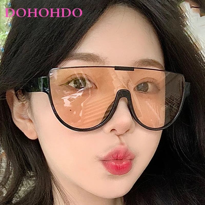 

New Luxury Brand Designer Half Frame Integrated Punk Sunglasses Women Men Retro Summer Traveling Sun Protection Sunglasses UV400