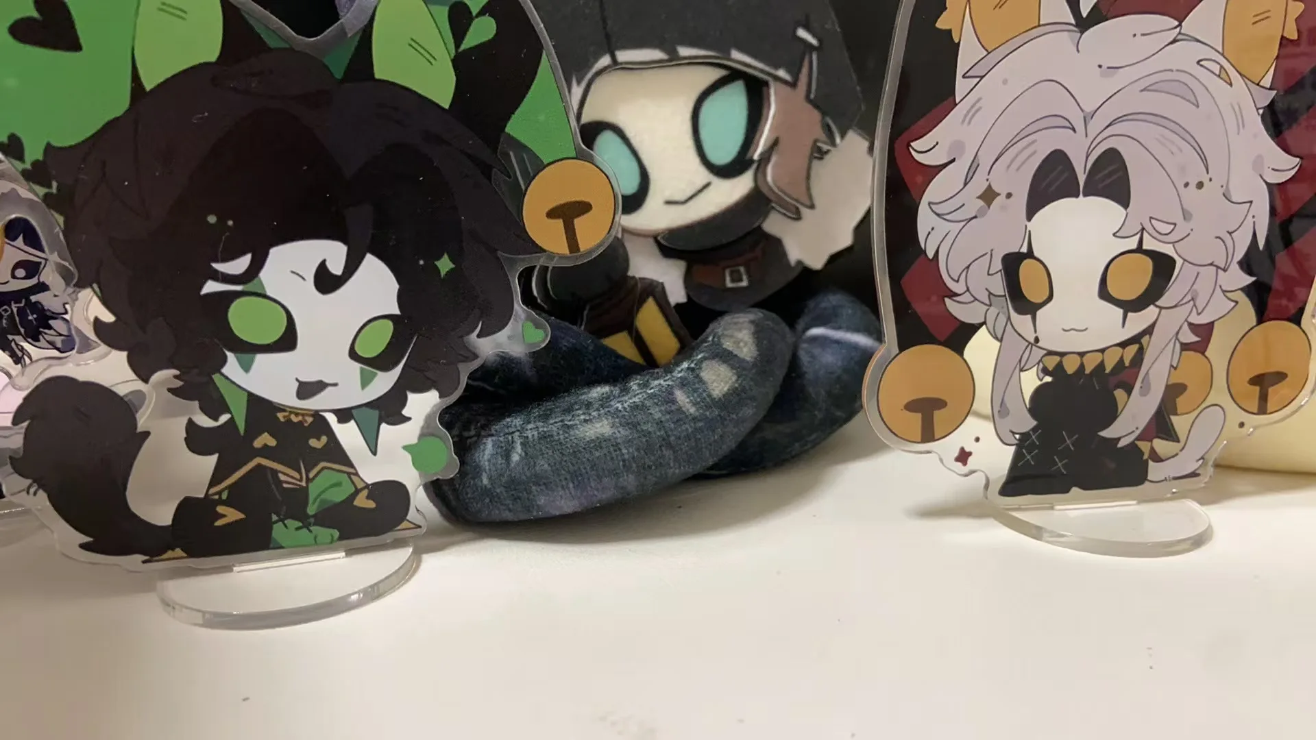 ゲームザ・フリーク・サーカスピエロ・ハーレクインフィギュアアクリルスタンドQバージョンスタンディングプレートデスクトップオーナメントアクセサリー小道具10センチ