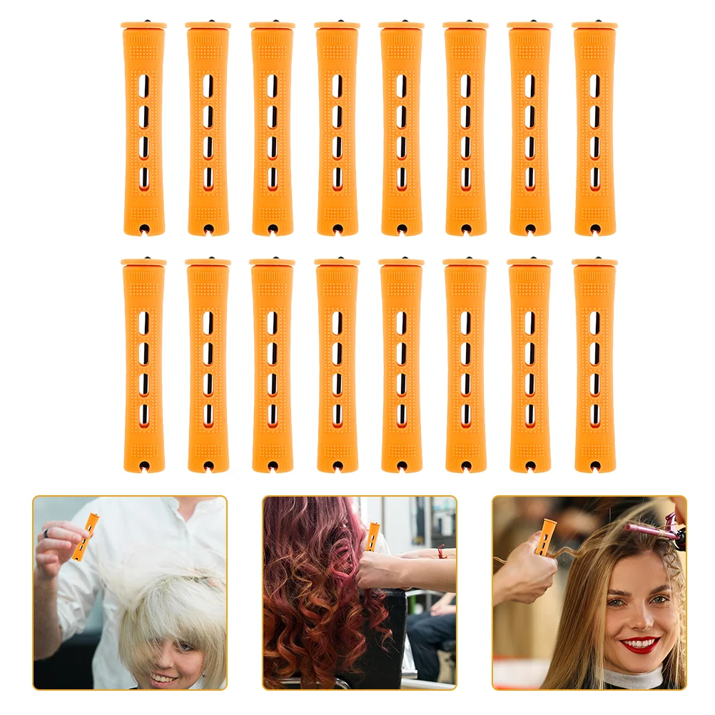 

Bang Curler Curlers Rollers Self Holding Hair Curls for Medium Orange Abs Styling