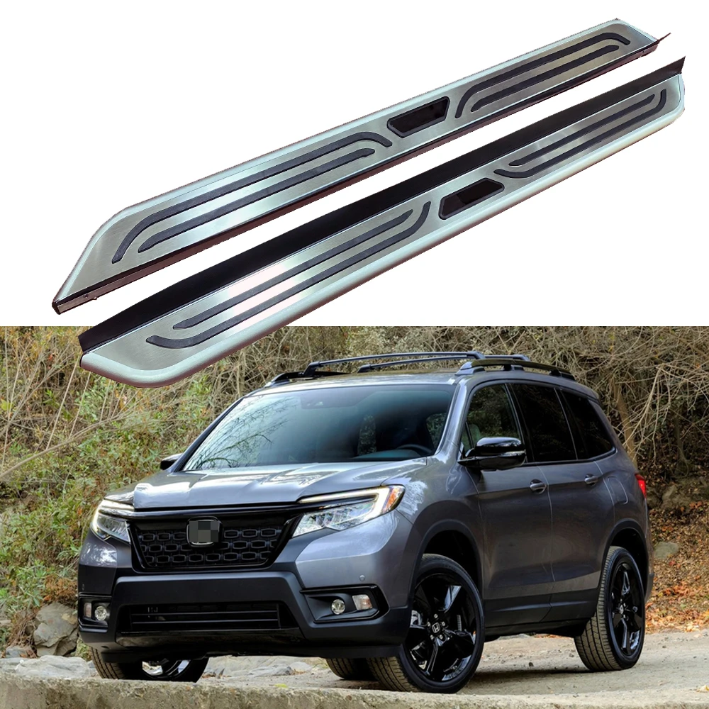 2PCS Side Step fits for Honda Passport 2017 2018 2019 2020 2021 2022 2023 2024 Running Board Nerf Bars Stairs Aluminium Pedal