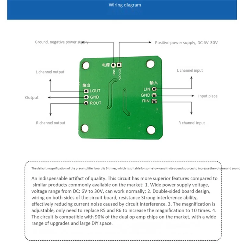 

【Hot Cake】2X NE5532 OP-AMP Pre-Amplifier Tone Board Dual Channel Preamp Board Compatible With 4558 HIFI Amplifier Preamplifier