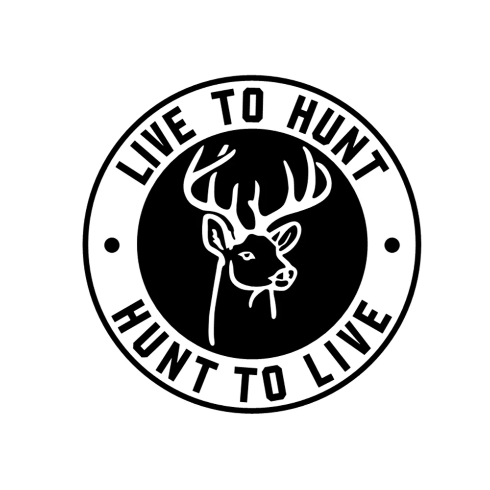 

12.7X12.7CM Live To Hunt Deer Truck Vinyl Sticker Redneck Hunting Creative Sticker Decoration