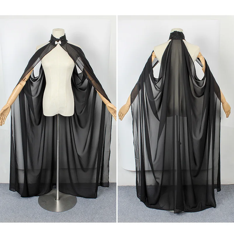 Chiffon Neck Cape Light Shawl Wedding Accessories With Ruffles Tulle Elastic Sleeve Customized