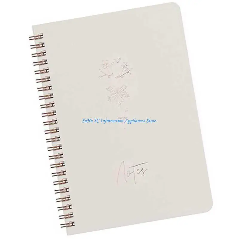 دفتر ملزمة بلفائف مزدوجة لكتابة 120 صفحة دفاتر يومية مبطنة دفتر ملاحظات مسطر للكلية للنساء والرجال 14.8 × 21 سم