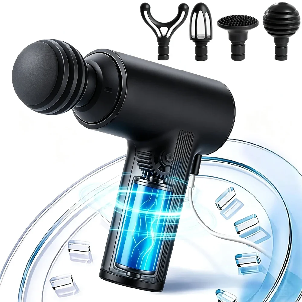 USB Portable Electric Massage Gun Mini Fascia Gun High Frequency Vibration Body Massage Gun Muscle Relaxation Fascia Masajeador
