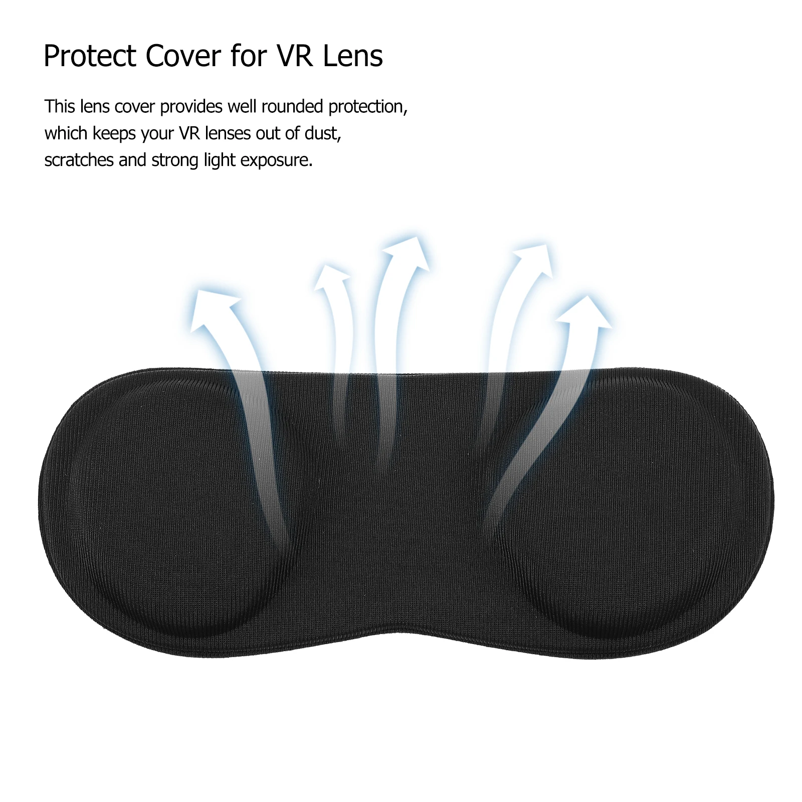 

Lens Cover Anti-Scratch Dust Proof Protector For Vr Headset Black Shockproof Cover With Thick Cushion Padding