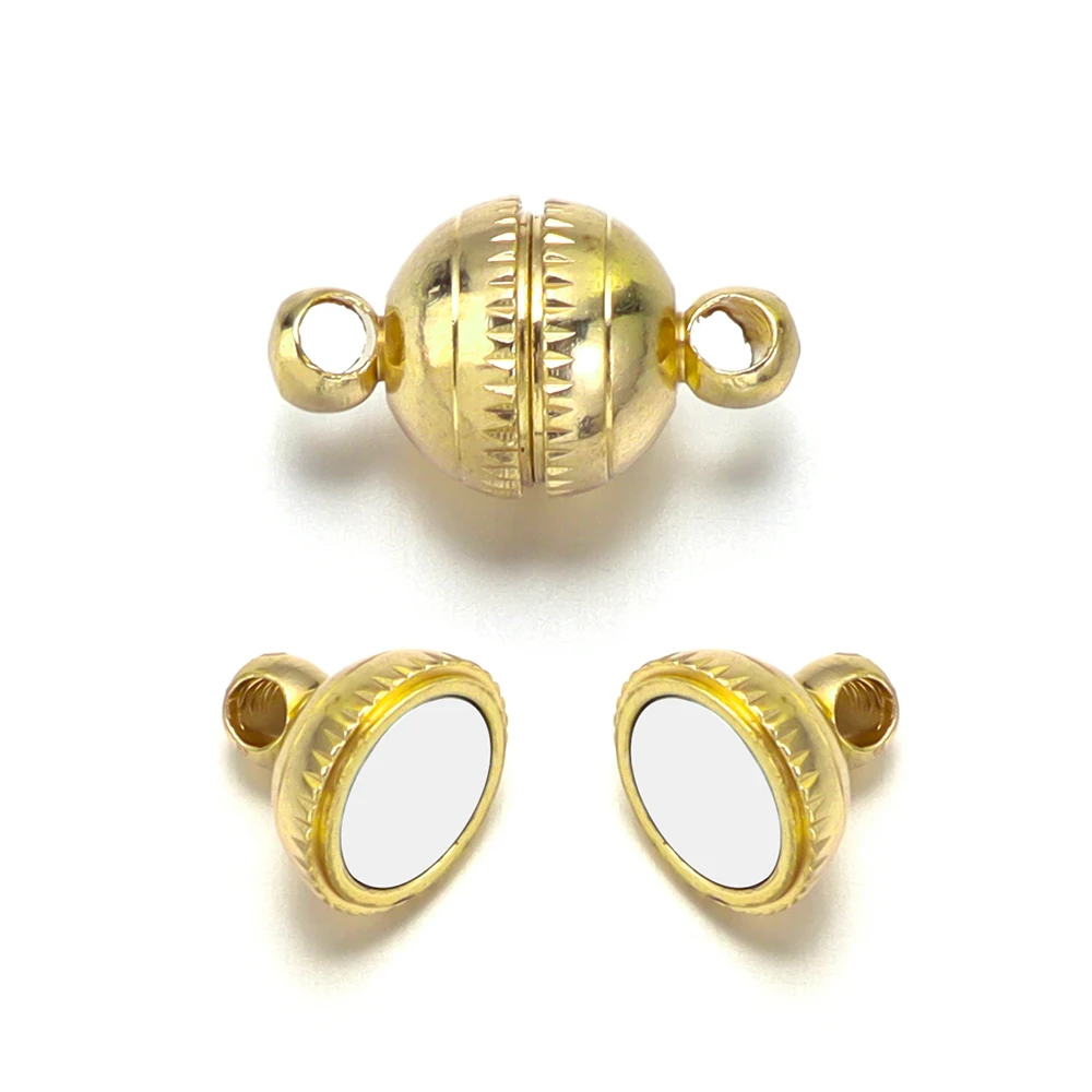 Magnetic Copper Clasps 5Sets Round Copper Clasps