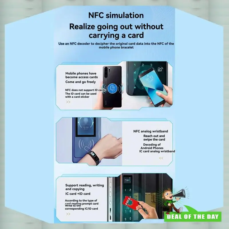 تسليم 24 ساعة NFC Max IC ID RFID الناسخ قارئ بطاقات الكاتب بلوتوث دعم لنظام أندرويد IOS Harmonyos مصعد التشفير