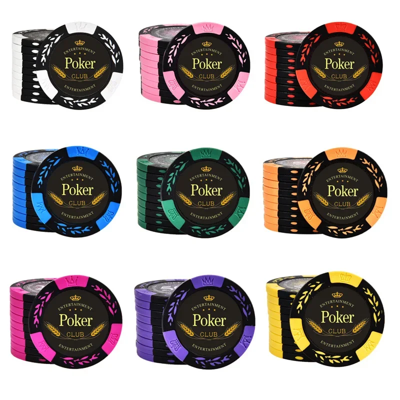 10PCS/Lot 14g Texas Poker Chips Coins Blank Poker Chips Professional Casino Club Party Entertainment Poker Kit Board Games