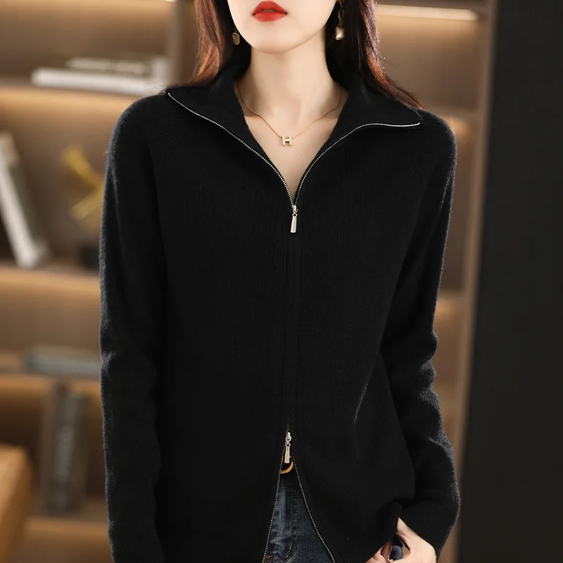 2023 New Cashmere cardigan Women Soft Knitted Basic Cashmere cardigan Loose Warm Cashmere cardigan Women