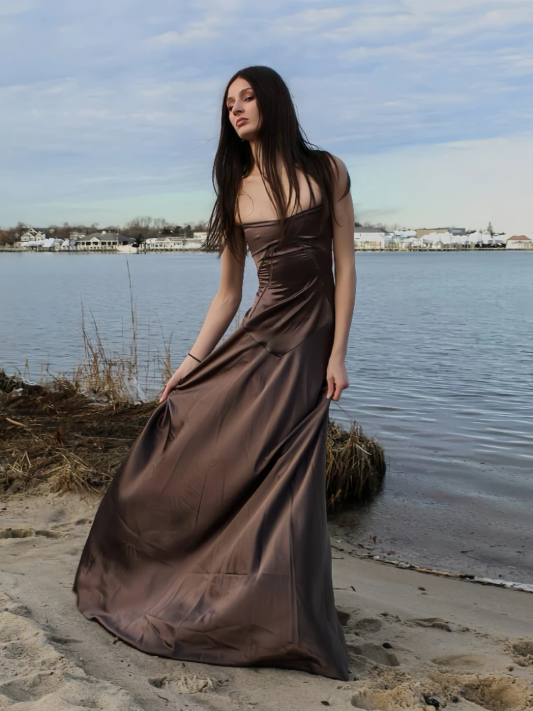 فستان التخسيس للحفلات الراقصة بتصميم حورية البحر بحمالات مكشكشة بطول الأرض لقضاء العطلات وحفلات الكوكتيل المسائية الطويلة للنساء #2