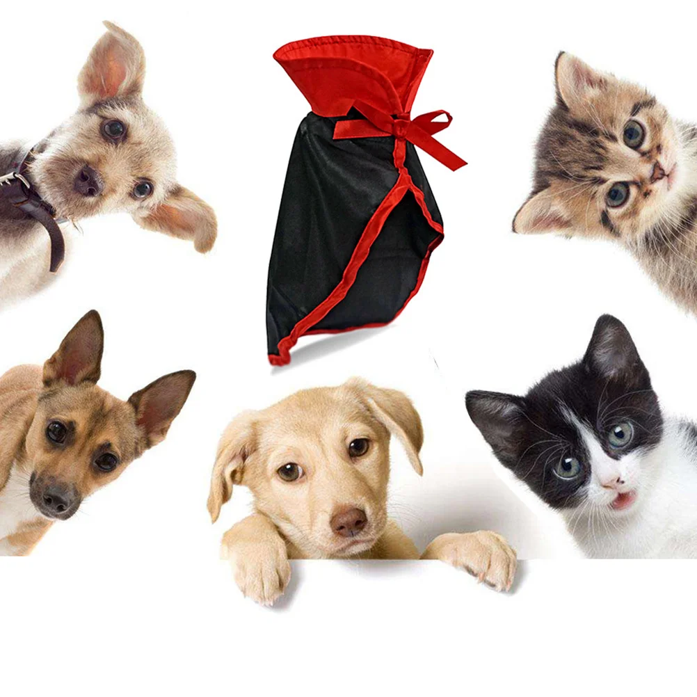 

Pet Halloween Costume Cat Cape Red Comfortable Vampire Cloak for Cosplay Party Travel Pet Accessories Cat Cape