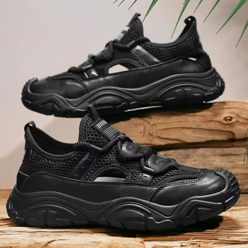 

Мужские стильные дышащие кроссовки с перфорацией и толстой подошвой - Новые перфорированные кроссовки для комфортной носки