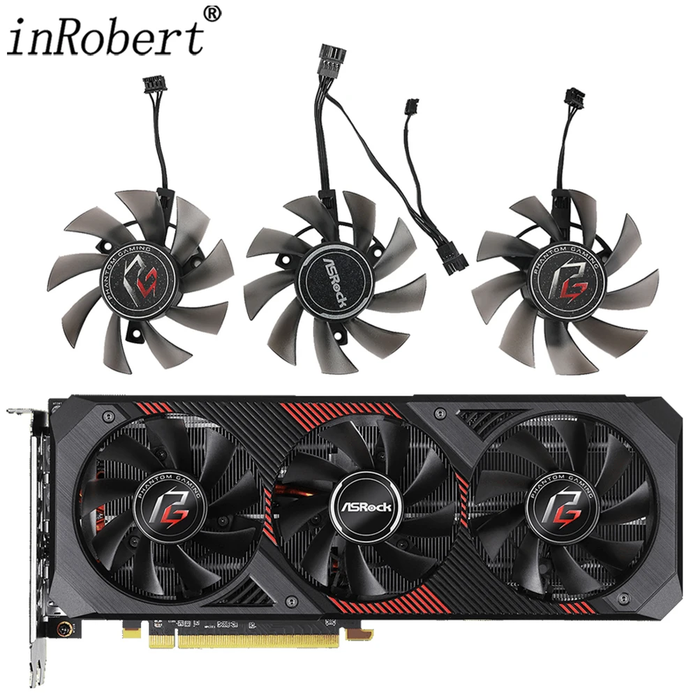 

New 75MM T128015SH Cooler Fan Replacement For ASROCK AMD Radeon RX 5600 XT Phantom Gaming D3 6G OC Graphics Video Card Fans