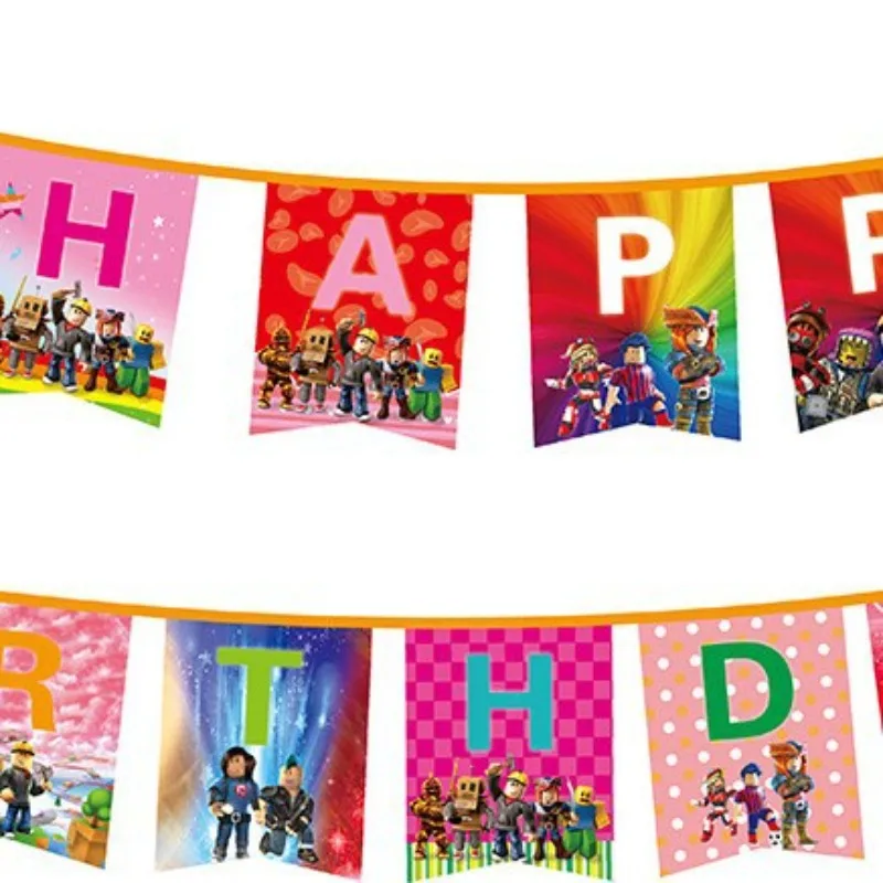 18 قطعة لعبة جديدة من سلسلة ROBLOX بالونات مطبوعة على شكل شخصية كرتونية للأولاد والبنات مستلزمات ألعاب بالون لحفلات أعياد الميلاد وحفلات الزفاف #4